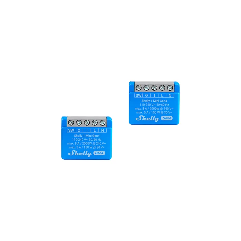 Set of 2 Shelly 1 Mini Gen4 Zigbee/Matter Controllers